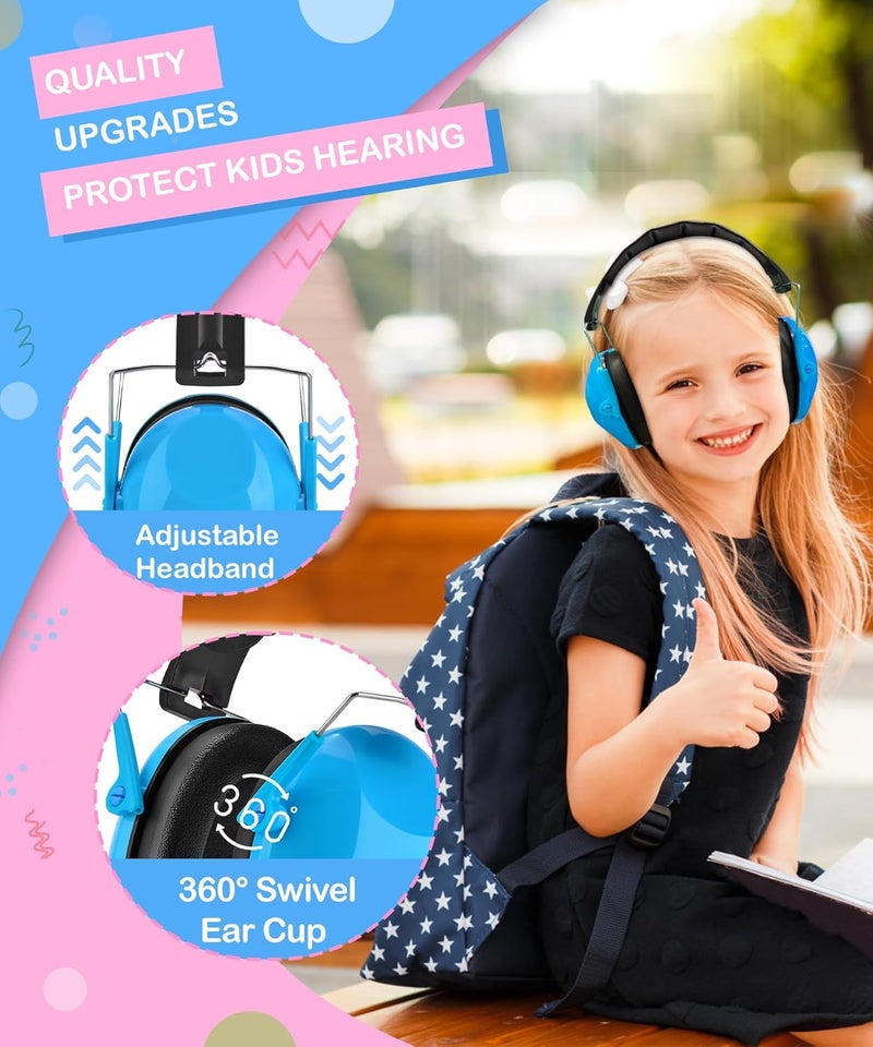 Zohan Kids Noise Cancelling Headphones - 25dB NRR Kids Ear Protection 3 Pack, Hearing Protection Safety Ear Muffs for School Monster Truck Fireworks Travel Studying Concerts Events - Image 4